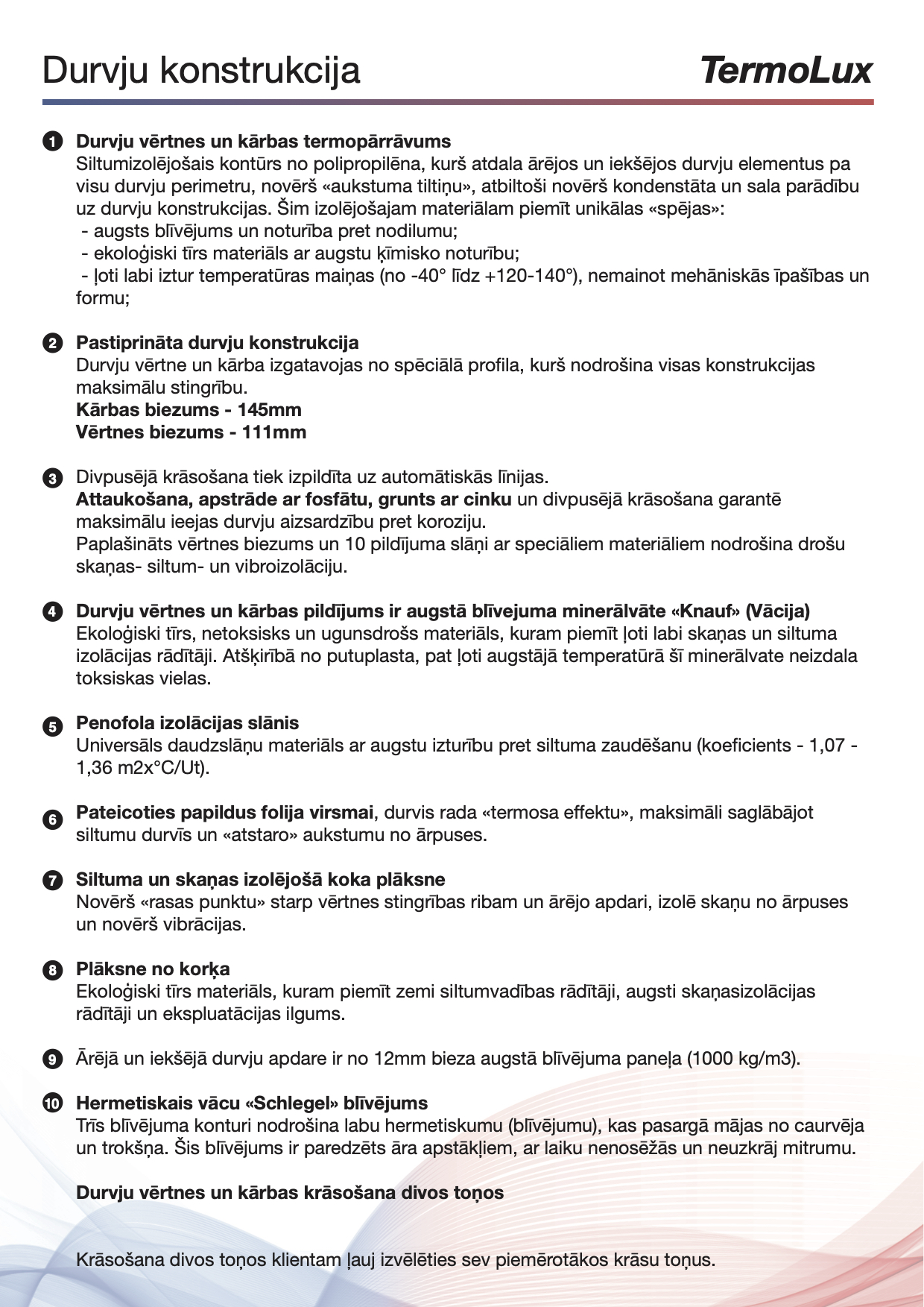 Metāla durvis ar termo tiltu
