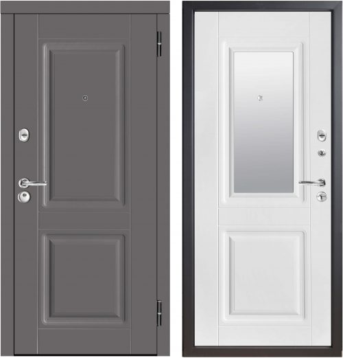 Metāla durvis ar mdf apdari un 3 blīvējumiem M434/8 Z|Metāla durvis ar spoguli|Metal doors with mirror M434/8Z|Мetāla durvis ar dekoratīvu spoguli||
