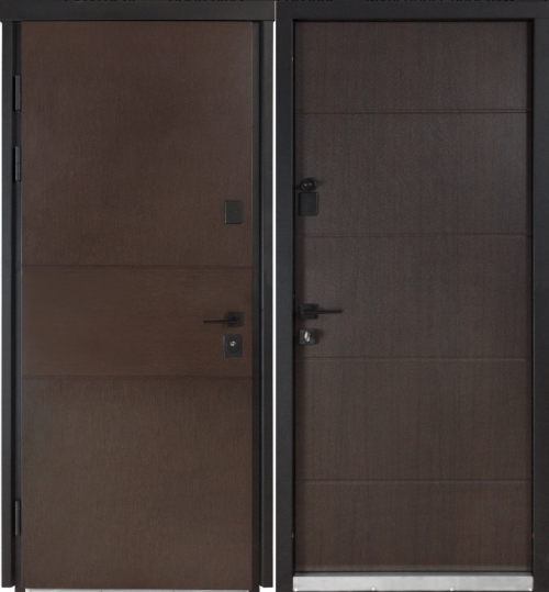 Metāla durvis TERMO HOUSE modelis 703/191 Venge tumšs/Venge tumšs
