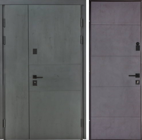 Metāla durvis TERMO HOUSE 703/191 (1200mm) Antracīts/Betons antracīts