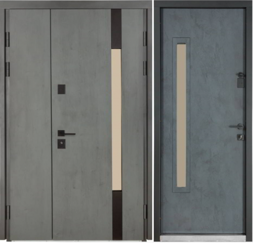 Metāla durvis TERMO HOUSE 705/428 (1200mm) Antracīts/Betons antracīts