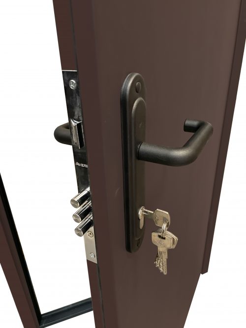 Metāla durvis Tehno 4 Šokolādes Brūns RAL8017