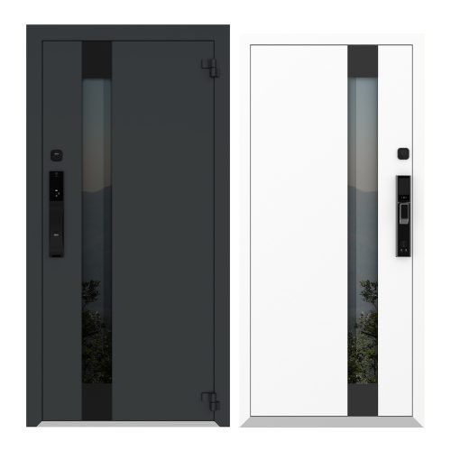 Alumīnija metāla durvis ar termopārrāvumu privātmājām SMART LUX BOSTON AG-S6010