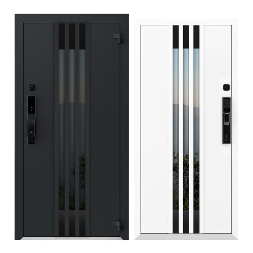 Alumīnija metāla durvis ar termopārrāvumu privātmājām SMART LUX BOSTON AG-S6119