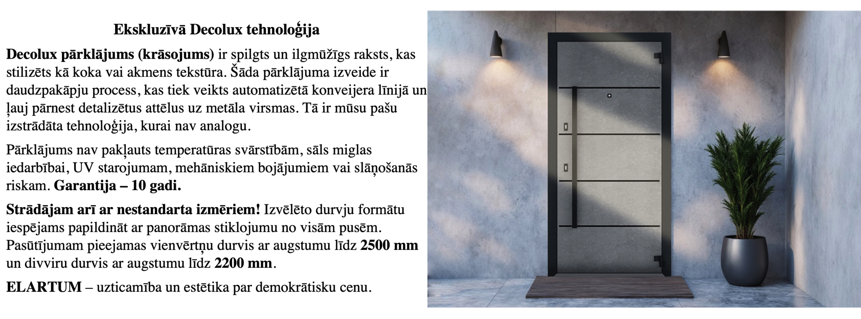 Dexolux kolekcijas apraksts