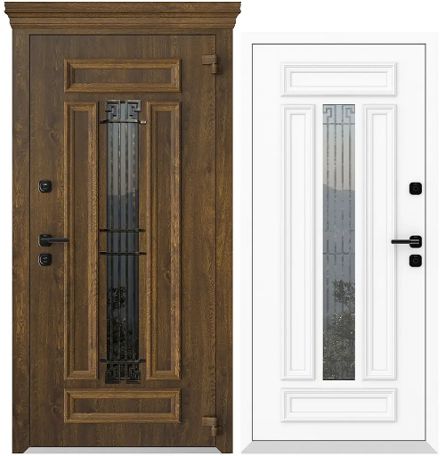 Alumīnija metāla durvis ar termopārrāvumu privātmājām BOSTON NATURE AG-6077 P-SU